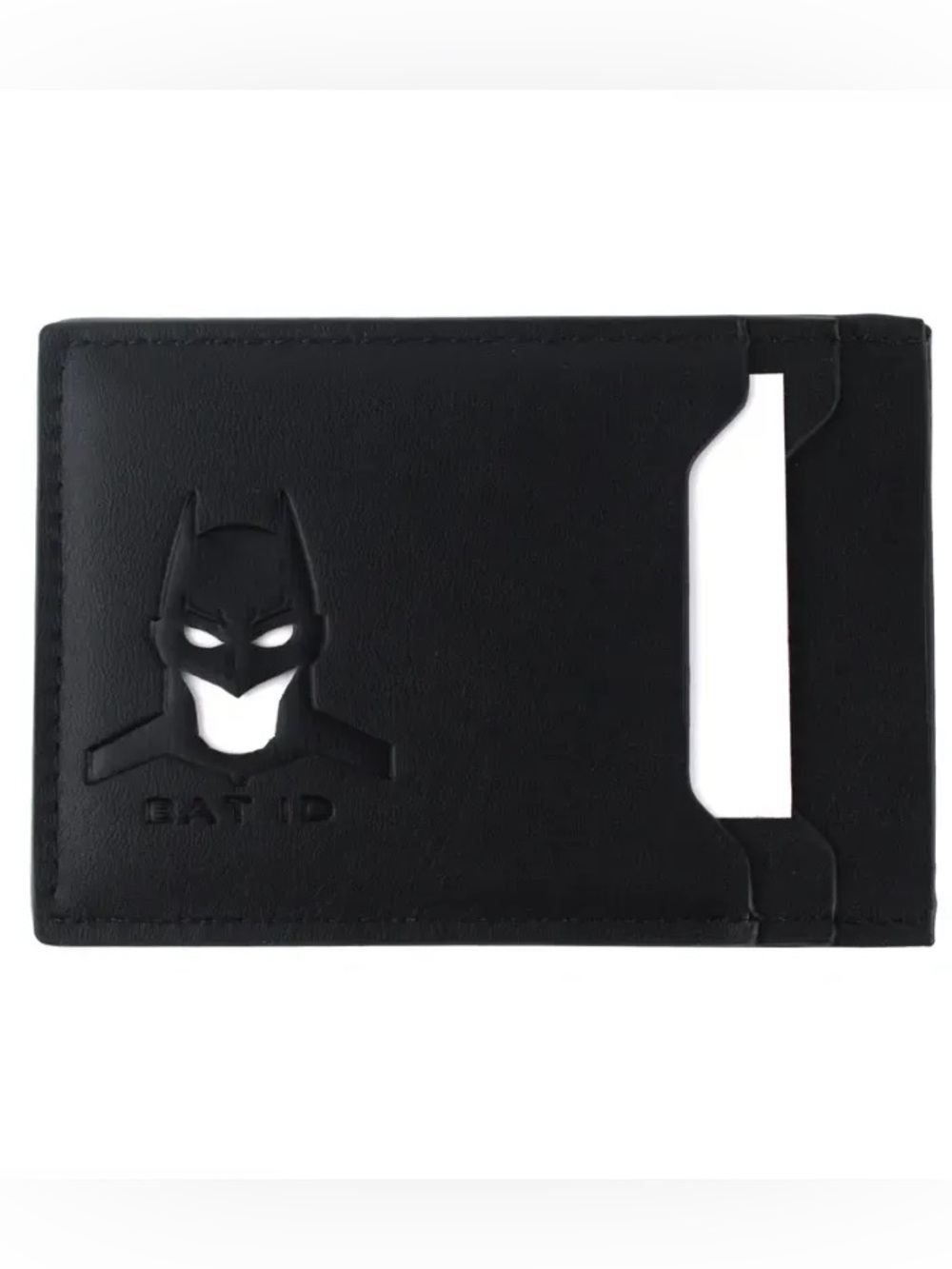 Batman Leather ID Wallet Black 3 Card Slots